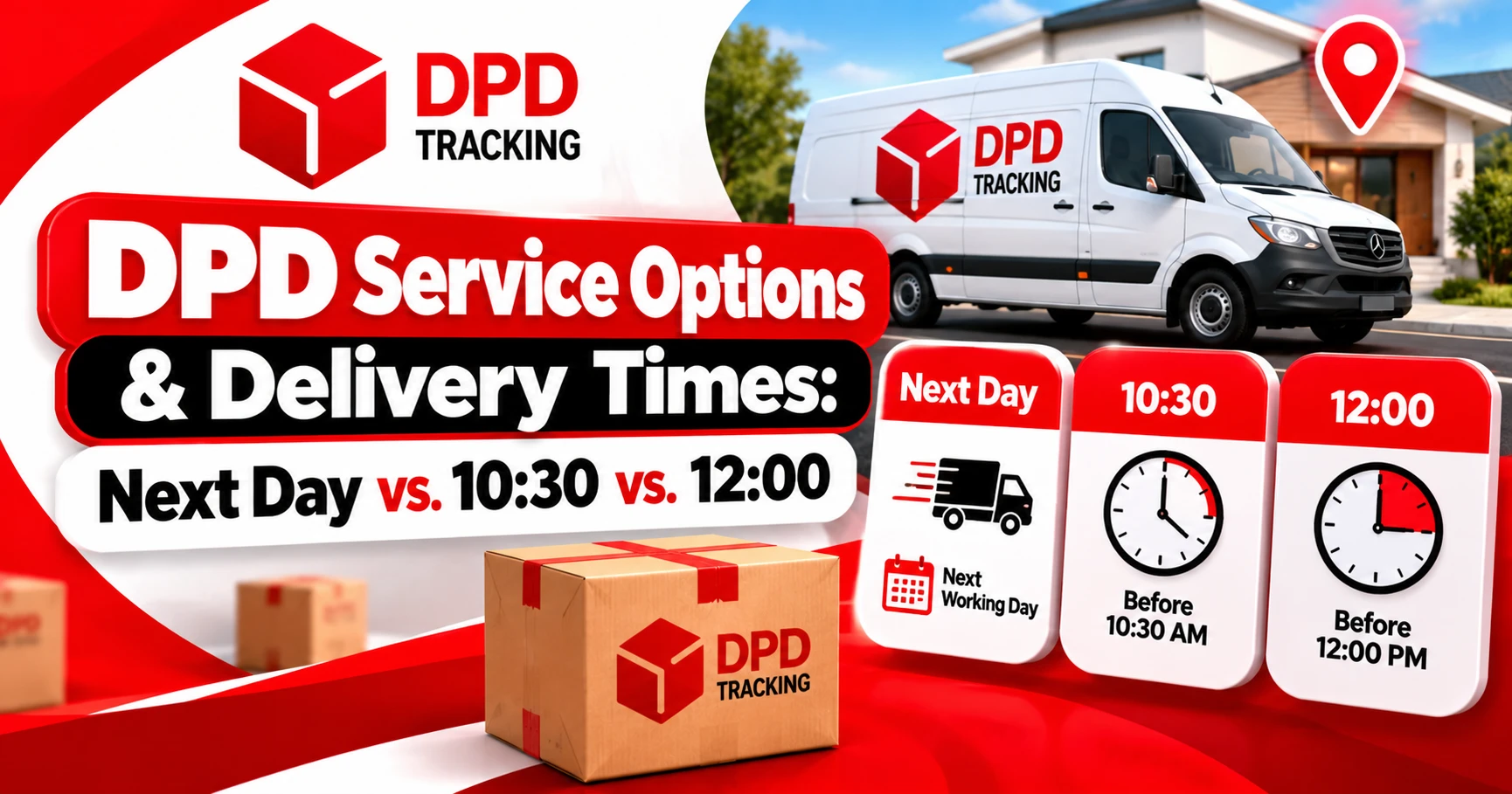 DPD Service Options and Delivery Times – Next Day, 10:30 and 12:00